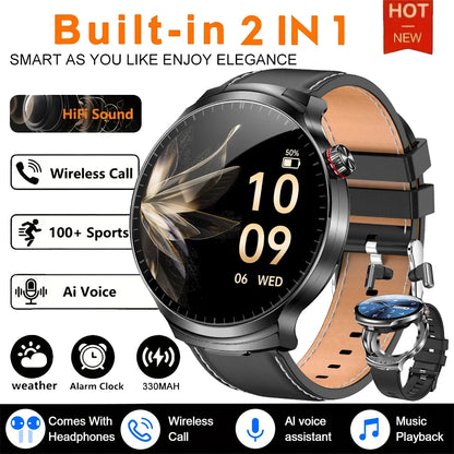 2026 T-REX3 New 2 in 1 Smart Watch With Earbuds Smart Watch TWS Bluetooth Earphone Heart Rate Blood Oxygen Monitor Sports Watch