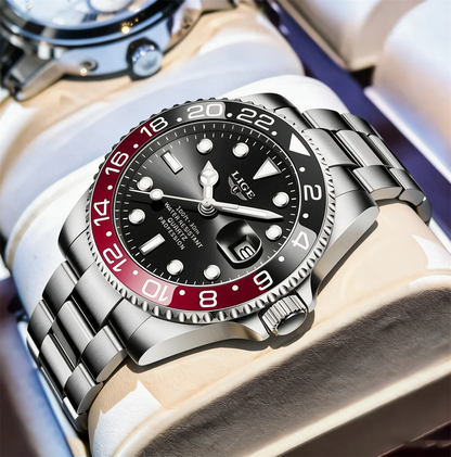 LIGE Fashion Luxury Couple Watches Quartz Watches Waterproof Stainless Steel Watch Valentine Gift Love Watch Relogio Masculino