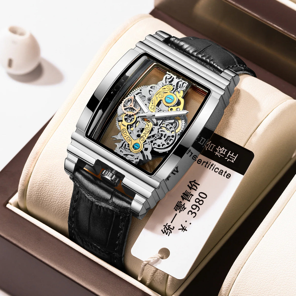 Hot Fashion Men Watch Top Brand Luxury Business Quartz Mens Watches Waterproof Hollow Out Wristwatch Men Gold Relogio Masculino