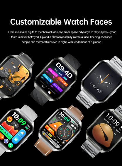 2026 NEW Smart Watch 1000mAh Large Battery Sports Modes Tracker Heart Rate Bluetooth Call 1.83'' HD Screen Waterproof GPS Woman