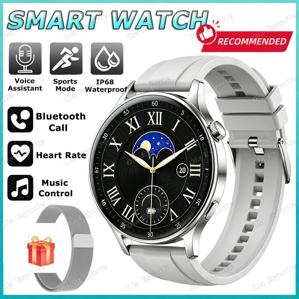 2026 Men Smartwatch for Women Full Touch Screen Voice Call Fitness Tracker Smart Watch Waterporoof Sport Wristwatch Gift Ht30