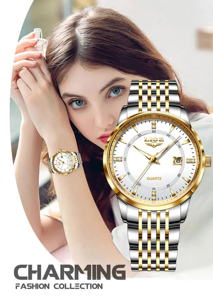 LIGE New Waterproof Watches Women Fashion Women's Bracelet Watch Top Brand Luxury Date Quartz Watch for Women Relogio Feminino