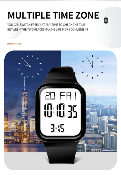Watch for Men Sports High School Students Trendy Couple Watch Waterproof Alarm Clock Multi Functional Women Electronic Watches