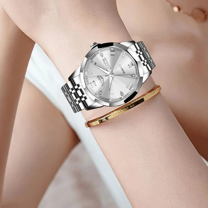 LIGE Top Brand New Fashion Women Watches Ladies Luxury Creative Steel Women Bracelet Watches Female Quartz Waterproof Watch Gift