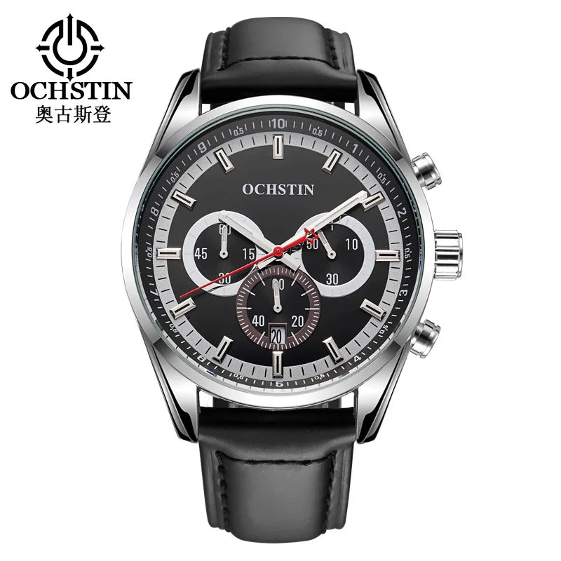 Swiss brand new multi-functional business men's watch waterproof luminous quartz watch live broadcast hot sale**