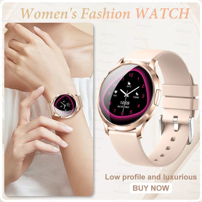 2026New Ladies' Smart Watch AMOLED Display Custom Dial Sport Fitness Health Tracke Waterproof Bracelet Music Digital Clock Women