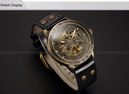 Wrist Watch For Men Waterproof Automatic Mechanical Watch Men's watch Retro montre homme with Genuine Leather relogio masculino