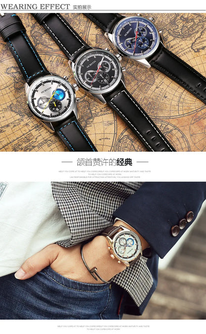 Swiss brand new multi-functional business men's watch waterproof luminous quartz watch live broadcast hot sale**