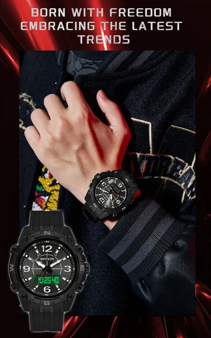 SANDA Sports Watches Men LED Watch New Waterproof Digital Wrist Watches Shockproof Sports Watches for Man Electrionic Clock