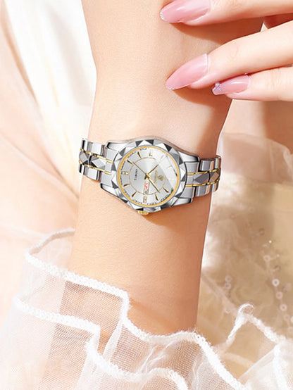 BINBOND Fashion Couple Watches Waterproof Diamond Valentine Day Lover Gift Stainless Steel Watch Men Women Quartz Watch 2pcs