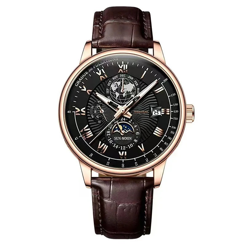2026 Men Watch Fashion Top Luxury Sport Men's Wristwatch Waterproof Luminous Leather Date Quartz Watches Man Clock
