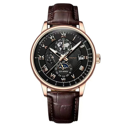 2026 Men Watch Fashion Top Luxury Sport Men's Wristwatch Waterproof Luminous Leather Date Quartz Watches Man Clock