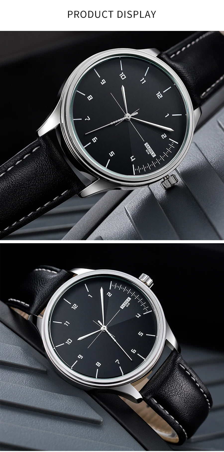 Fashion Men's Watches Top Brand Luxury Metal Case Quartz Wrist Watches Simple Casual Leather Belt Mens Watch Clock Reloj Hombre