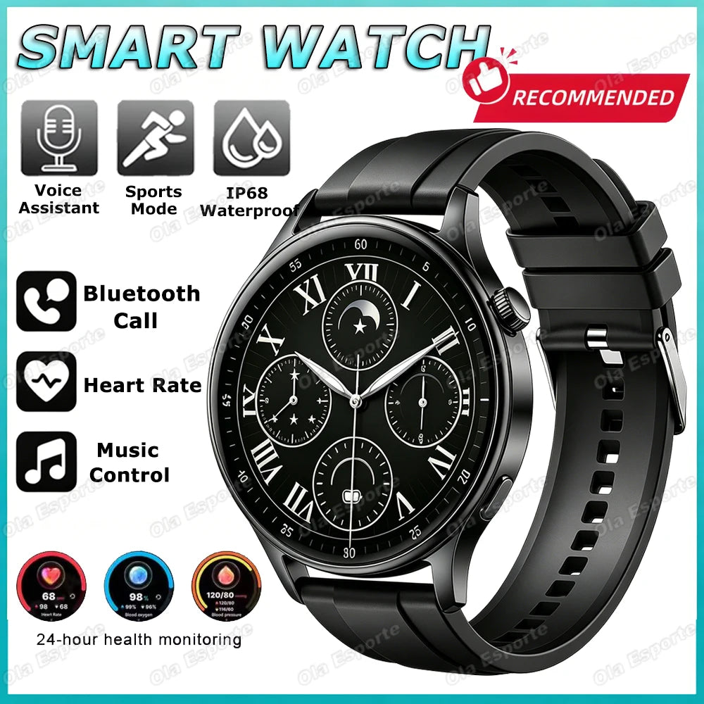 2026 Men Smartwatch for Women Full Touch Screen Voice Call Fitness Tracker Smart Watch Waterporoof Sport Wristwatch Gift Ht30