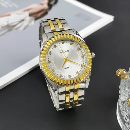 Couple's Quartz Wristwatch Men Women High End Fashion Alloy Watch Elegant Ladies Watch Decor Daily Wear Male Business Wristwatch