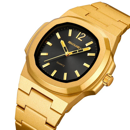 Skmei Bracelet Watches for Mens Analog Display 50M Waterproof Simple Style Quartz Wristwatch