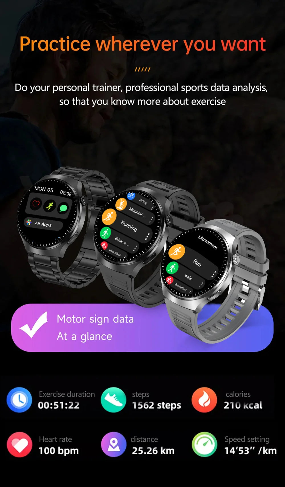 2026 Men Smartwatch for Women Full Touch Screen Voice Call Fitness Tracker Smart Watch Waterporoof Sport Wristwatch Gift Ht30