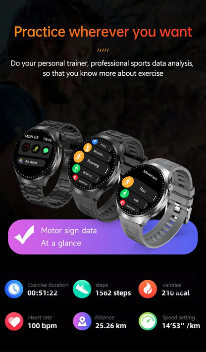 2026 Men Smartwatch for Women Full Touch Screen Voice Call Fitness Tracker Smart Watch Waterporoof Sport Wristwatch Gift Ht30