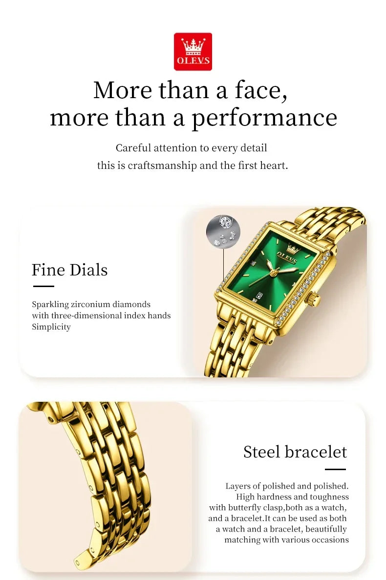 OLEVS 9995 Date Watch for Women Luxury Waterproof Luminous Watches Elegant Quartz Ladies Womens Wristwatces Relojes Para Mujer