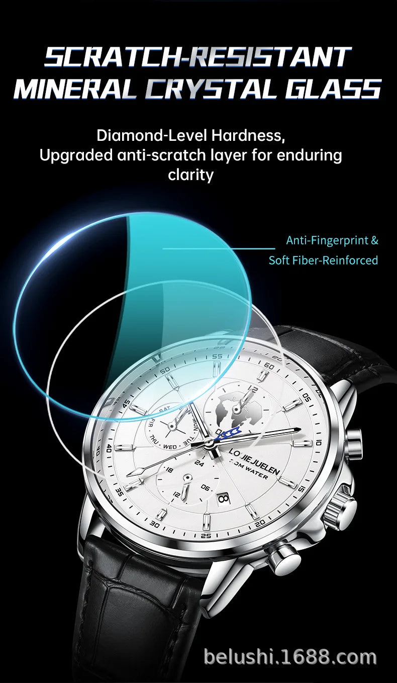 Men's New Automatic Mechanical Watch Fashion Business Casual Wristwatch Luxury Waterproof Date Display