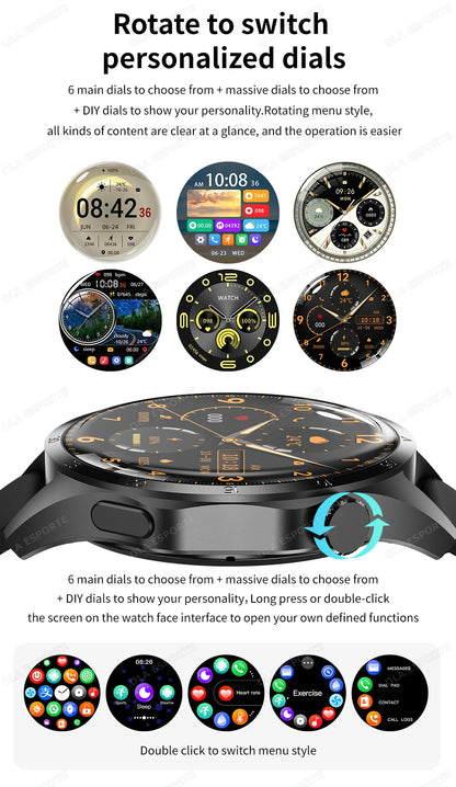 Men Smart Watch 1.52" HD Screen Bluetooth 5.4 Wireless Call Information Reminder Health Monitor Smart Watch IP68 Waterproof HT30