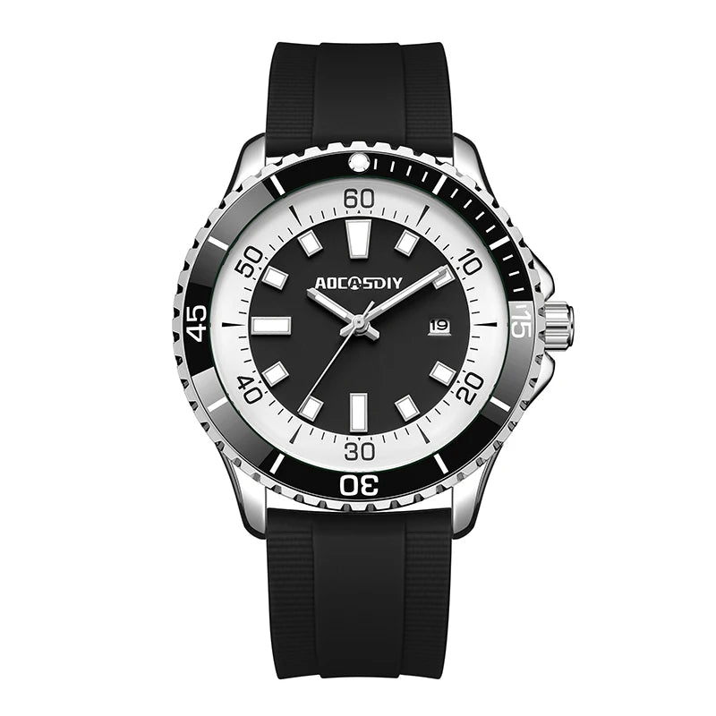 Casual Watches for Men Fashion New Men's Watch Multi Functional Luminous Date Quartz Wrist Watch Waterproof Leisure Man Clock