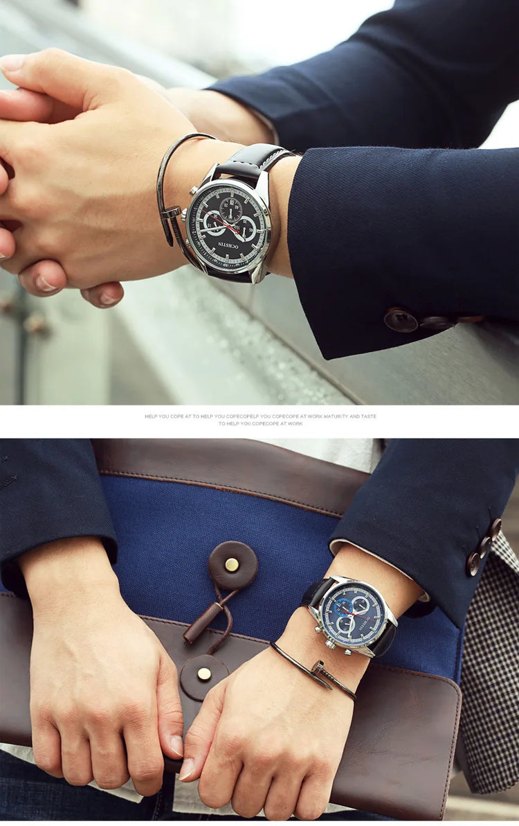 Swiss brand new multi-functional business men's watch waterproof luminous quartz watch live broadcast hot sale**
