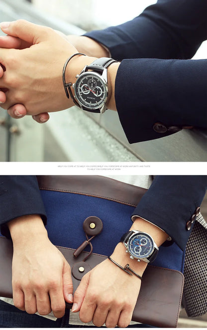 Swiss brand new multi-functional business men's watch waterproof luminous quartz watch live broadcast hot sale**
