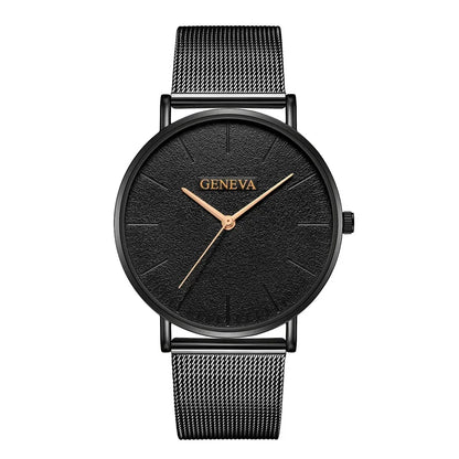 2025 Women's Watch Vintage Classic Fashion Dial Casual Steel Strip Strap Gold Rose Feminine Casual Quartz Wristwatch