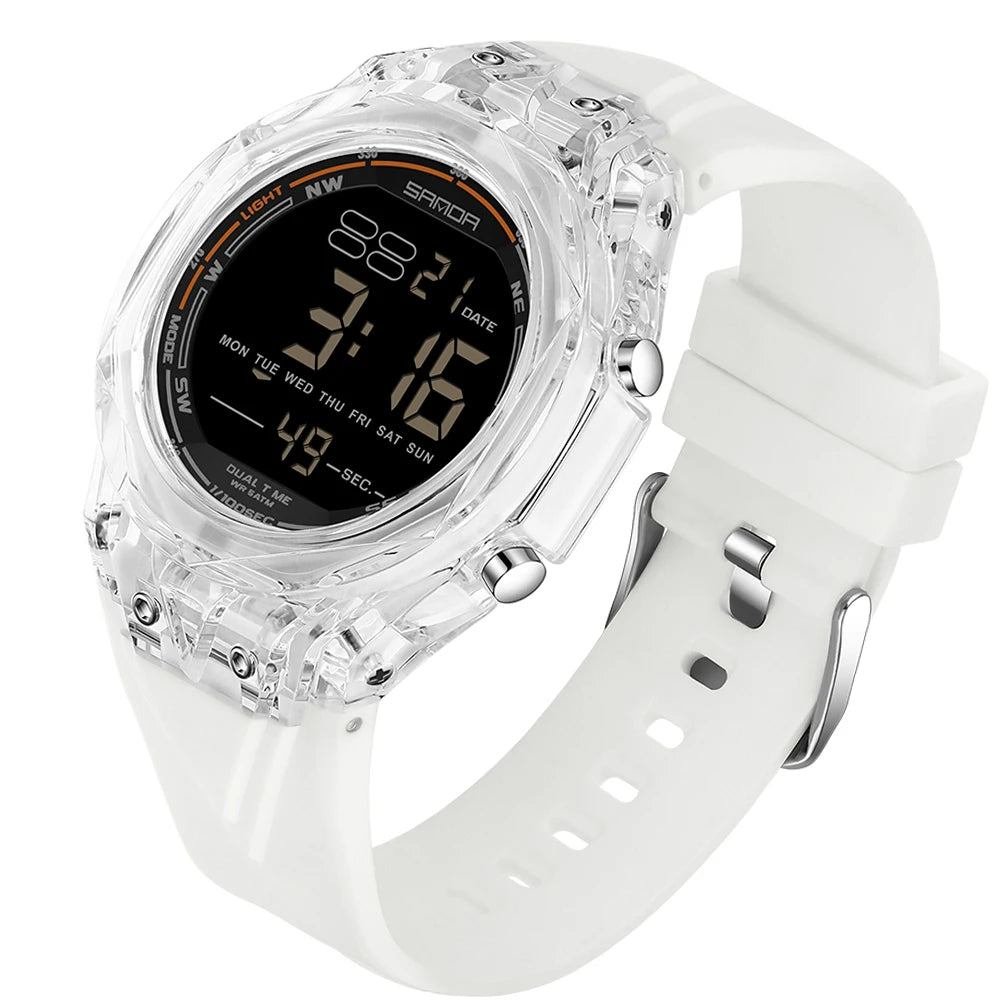 Fashion Women Digital Watches, LED Backlight Design Outdoors Sports Watch Waterproof, Countdown Date Multifunction Wrist watch