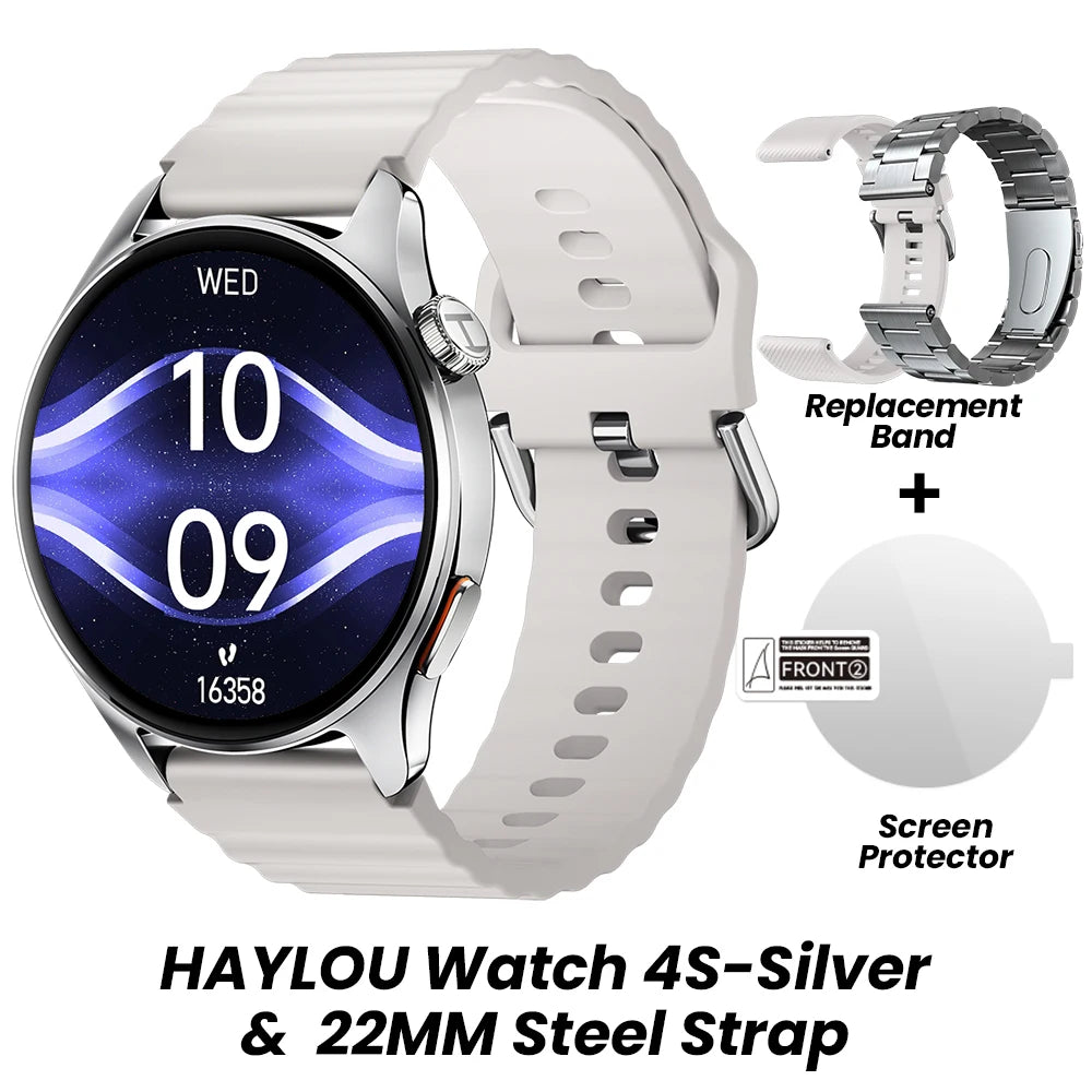 HAYLOU Watch 4S GPS Smartwatch 1.43” HD AMOLED Display 5 Satellite GPS Positioning 120+ Workout Modes Sport Fitness Smart Watch