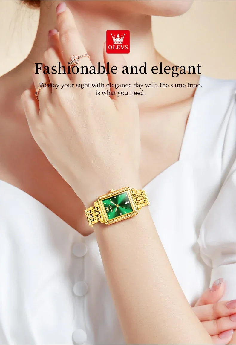 OLEVS 9995 Date Watch for Women Luxury Waterproof Luminous Watches Elegant Quartz Ladies Womens Wristwatces Relojes Para Mujer