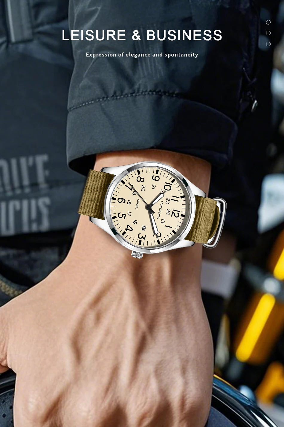 New Fashion LIGE Fashion Man Watch Outdoor Casual Sport Classic Auto Date Waterproof Luminous Quartz Watches Male Wear-resistant