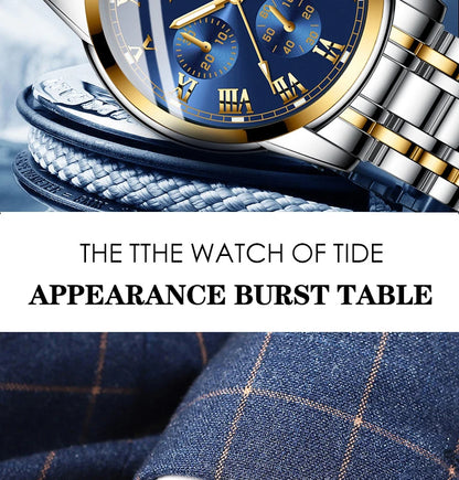 BINBOND Fashion 2pcs/Set Couple Watches Casual Men Ladies for Quartz Watch Lover Waterproof Stainless Steel Valentine Gift Watch
