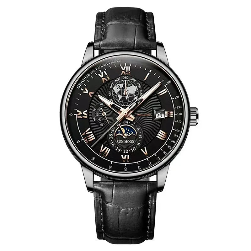 2026 Men Watch Fashion Top Luxury Sport Men's Wristwatch Waterproof Luminous Leather Date Quartz Watches Man Clock