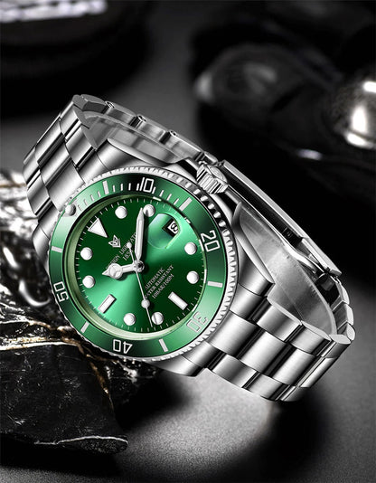 LIGE Top Brand Vintage Mechanical Watches Men Fashion Business Luxury Mens Watch Waterproof Luminous Automatic Wristwatch Reloj
