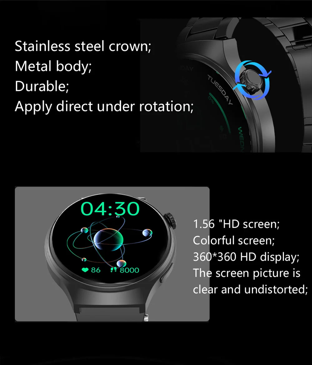 2026 Smart Watch For Men 100+Sport Modes HD Touch Screen Photos Control DIY Dial Smartwatch 5ATM Waterproof For ios android HT30