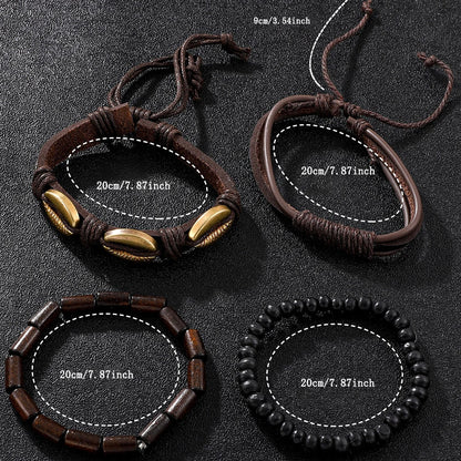 4Pcs High‑End Men's Wristwatch For Daily Wear, Perfect Gift For Birthdays,Christmas, Thanksgiving & Halloween (Box Not Included)