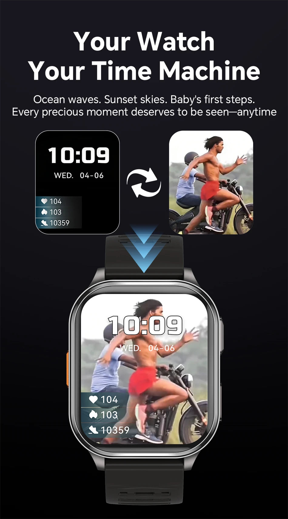 2026New Smart Watch With Camera Men Women Photos Record Video Health Sports Fitness IP68 Waterproof BT Call Recording Smartwatch