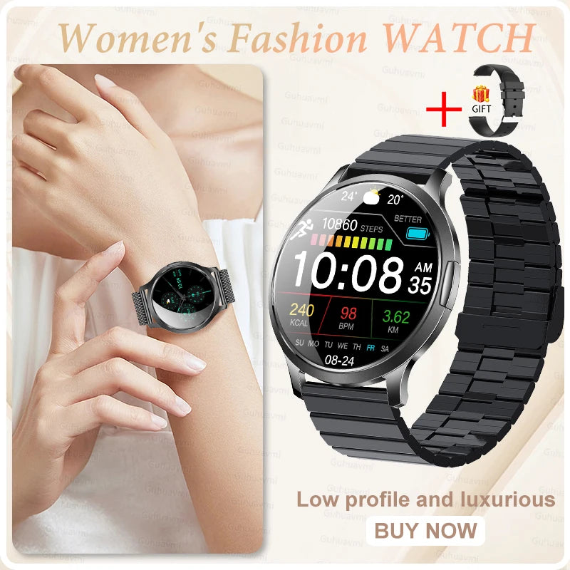 2026New Ladies' Smart Watch AMOLED Display Custom Dial Sport Fitness Health Tracke Waterproof Bracelet Music Digital Clock Women
