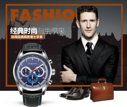 Swiss brand new multi-functional business men's watch waterproof luminous quartz watch live broadcast hot sale**