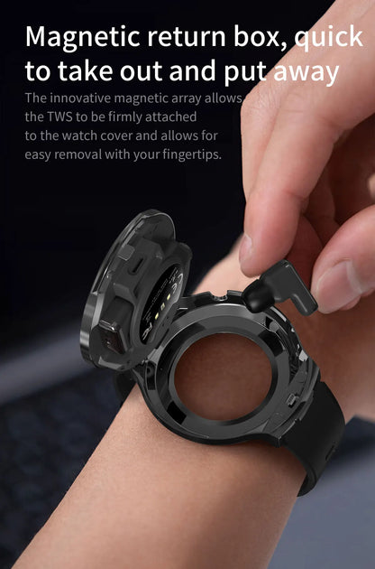 2026 T-REX3 New 2 in 1 Smart Watch With Earbuds Smart Watch TWS Bluetooth Earphone Heart Rate Blood Oxygen Monitor Sports Watch