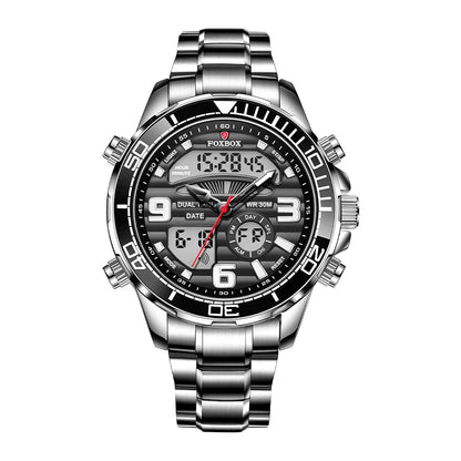 2024 Top Brand Luxury Digital Mens Watches Top Luxury Sport Quartz Wristwatch For Men All Steel Military Waterproof Clock+Box