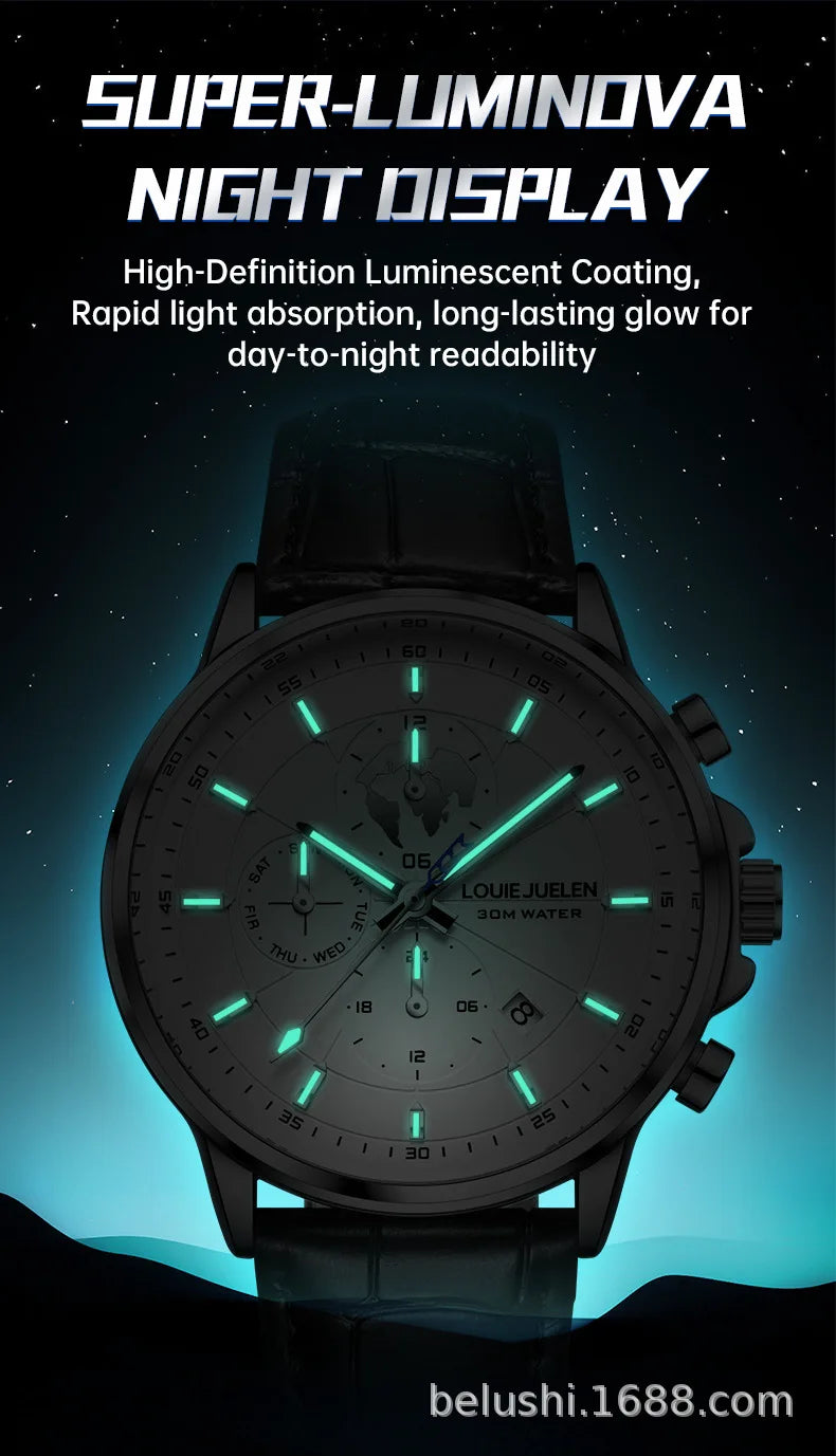 Men's New Automatic Mechanical Watch Fashion Business Casual Wristwatch Luxury Waterproof Date Display
