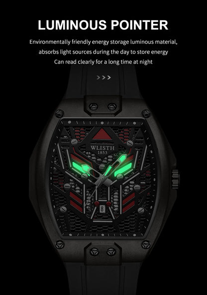 2025 Fashion Luxury Wine Barrel Shaped Watches for Man Quartz Wristwatch for Male Watch Luminous Waterproof Trendy Clock reloj