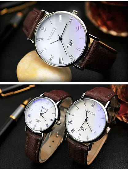 Fashion Wrist Watches for Men Top Brand Analog Men's Quartz Watches Leather Band Casual Business Men Watches Relogio Masculino
