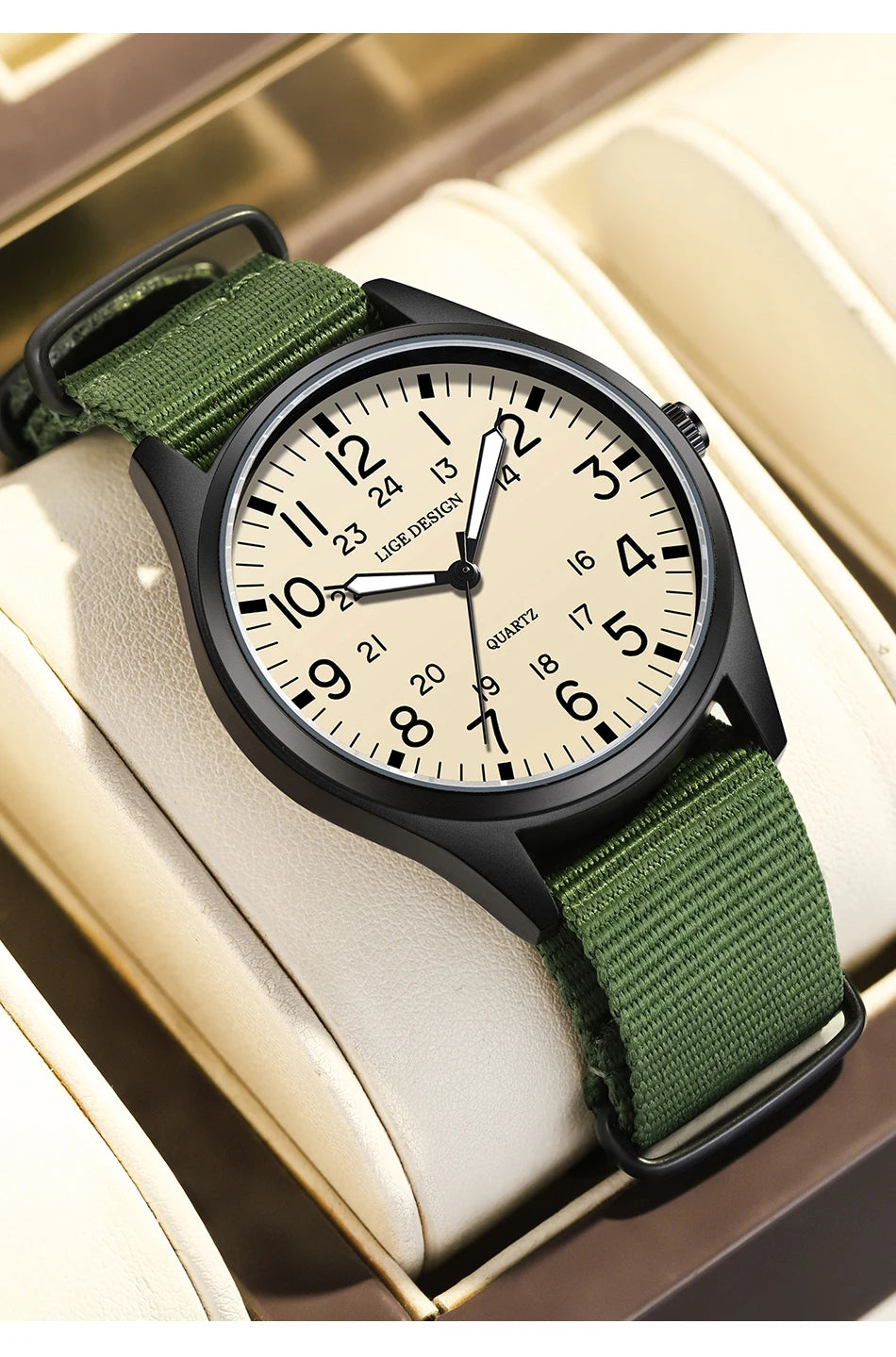 New Fashion LIGE Fashion Man Watch Outdoor Casual Sport Classic Auto Date Waterproof Luminous Quartz Watches Male Wear-resistant