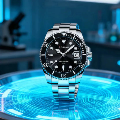 2025 New Men Luxury Sports Watches Quartz Wristwatches Waterproof Stainless Steel Strap Luminous Auto Date Casual Dress Watch