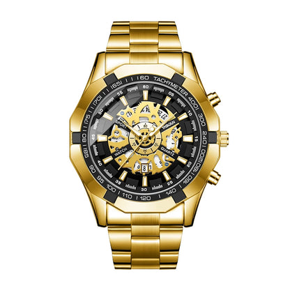 2026 Mens Quartz Watches Top Brand Luxury Stainless Steel Waterproof Hollow Out Big Male Wristwatches Relogio Masculino