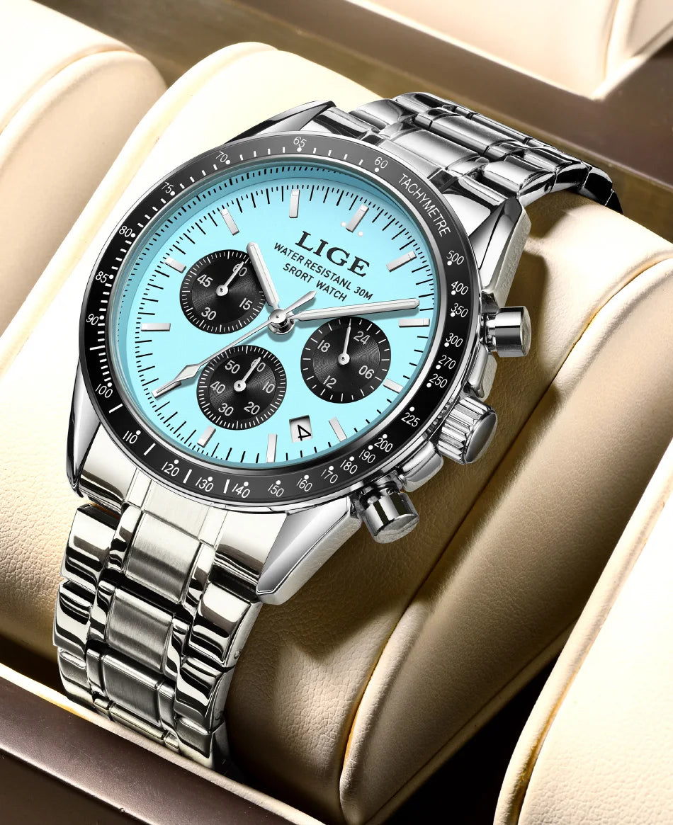 2026 New Sports Watch Men Top Brand Luxury Mens Watches Business Waterproof Military Quartz Chronograph Wristwatch Montre Homme